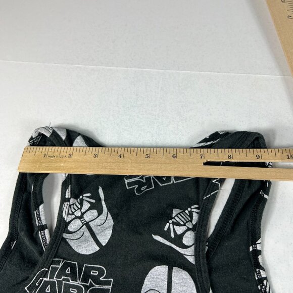 Star Wars Tank Top Shirt Youth Small Black Faded AOP Darth Vader Sleeveless Tee - Picture 9 of 9